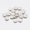 Tarnish Resistant Original Color Stamping Blank Tag Charms 304 Stainless Steel Flat Round Pendants X-STAS-Q056-10mm-1