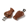Synthetic Goldstone Pendants G-B127-10P-01-3