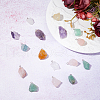16Pcs Raw Rough Natural Fluorite & Green Aventurine & Green Fluorite & Rose Quartz & Amethyst & Ferruginous Quartz & Citrine & Quartz Crystal Pendants G-HS0001-08-4