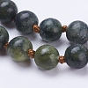 Natural Xinyi Jade/Chinese Southern Jade Beaded Necklaces NJEW-P202-36-B07-2