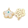 Translucent Evil Eye Resin Pendants KK-M219-22G-01-2
