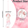 Gorgecraft 2Pcs 2 Style Brass Woven Web/Net with Feather Pendant Decorations HJEW-GF0001-37-2