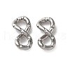 304 Stainless Steel Textured Infinity Linking Rings STAS-R164-03P-01-1
