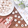 100Pcs 2 Styles Maple Wood European Beads WOOD-GF0002-22-3