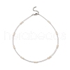 Natural Pearl & Seed Beaded Necklace for Women NJEW-JN04215-1