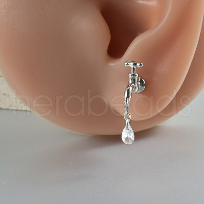 Water Faucet 304 Stainless Steel Cartilage Earrings FS-WGE47D7-03-1