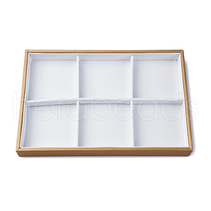 2 Row 6 Grids Removable Imitation Leather Jewelry Trays CON-G023-14-1