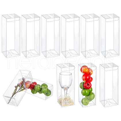 Transparent PET Tea Storage Boxes CON-WH0106-08H-1