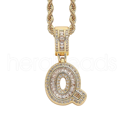 Brass Micro Pave Cubic Zirconia Pendants PW-WG3207D-33-1