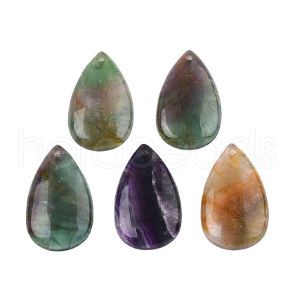 Natural Fluorite Pendants G-S295-07-1