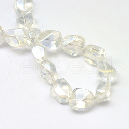 Electroplate Glass Beads Strands X-EGLA-Q066-06-1