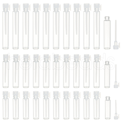   150 Sets 3 Styles Clear Glass Bottles MRMJ-PH0001-76-1