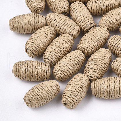 Handmade Woven Beads WOVE-T006-142A-1