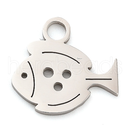Anti-Tarnish 304 Stainless Steel Pendants STAS-R134-05P-1