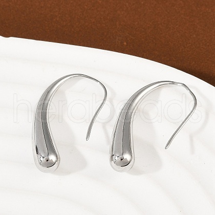 304 Stainless Steel Teardrop Dangle Earrings EJEW-S272-06P-1