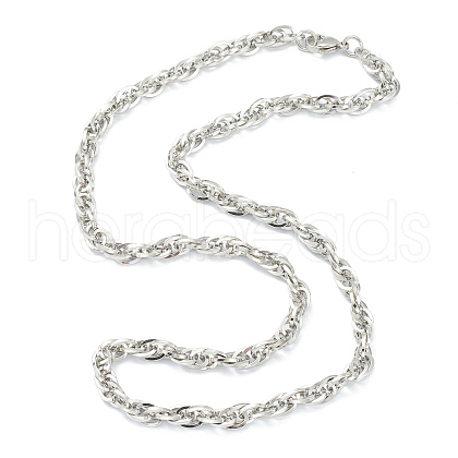 Non-Tarnish 304 Stainless Steel Rope Chain Necklaces NJEW-I245-07E-P-1
