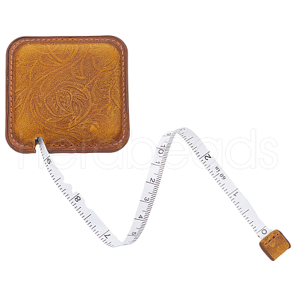 Flower Pattern Leather Tape Measure AJEW-WH20001-30B-1