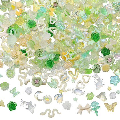 SUNNYCLUE 6 Bags 2 Colors Resin Cabochons MRMJ-SC0001-26-1