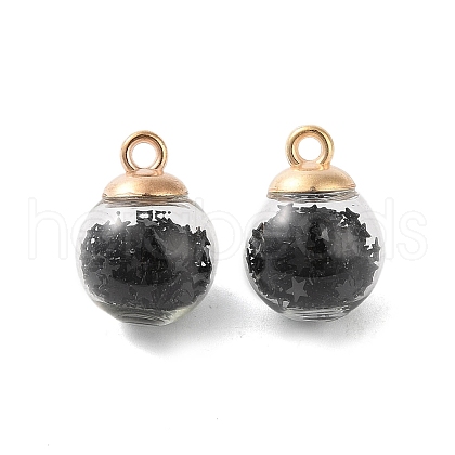 Glass Round Pendants GLAA-P063-01G-12-1
