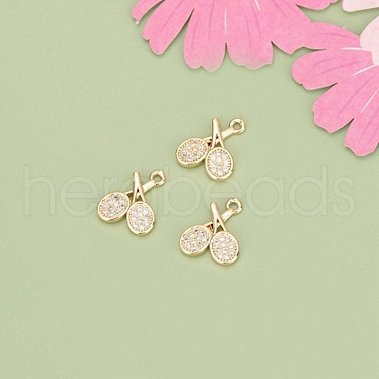 10Pcs Brass Charms KK-V006-05G-01-1