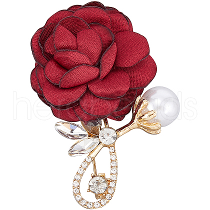 Cloth Flower Brooches JEWB-WH20001-03B-1