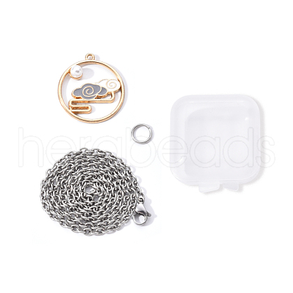 Chinese Style Alloy Pendant Necklaces NJEW-YW0001-01-1