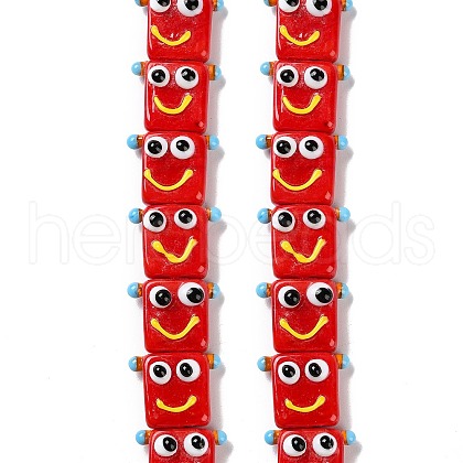 Handmade Lampwork Beads Strands LAMP-Q036-07F-1