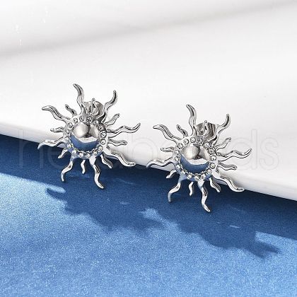 304 Stainless Steel Stud Earrings EJEW-D319-11P-1