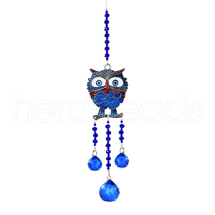 Glass with Metal Sun Catcher Pendant PW-WG31146-01-1