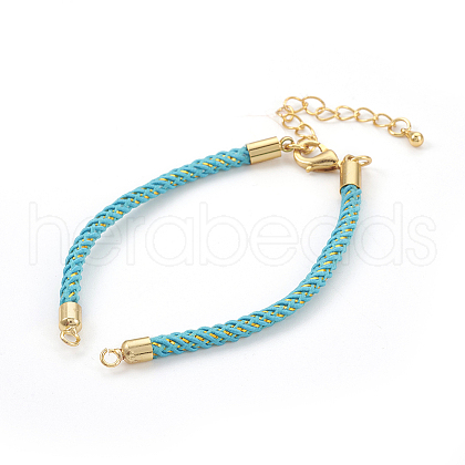 Adjustable Nylon Cord Bracelet Making MAK-F026-B03-G-1