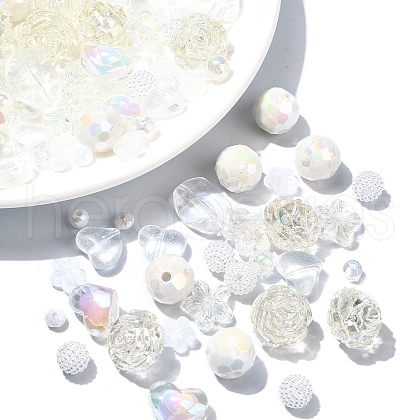 120Pcs 12 Styles Mixed Styles Acrylic Beads MACR-YW0003-05C-1