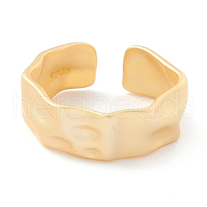 925 Sterling Silver Cuff Rings for Girl Women RJEW-C003-02MG-1
