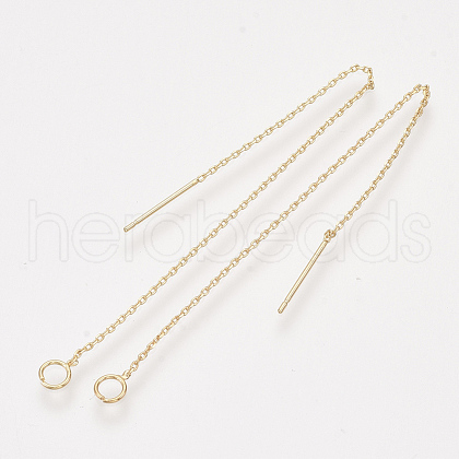 Brass Stud Earring Findings KK-S348-410G-1