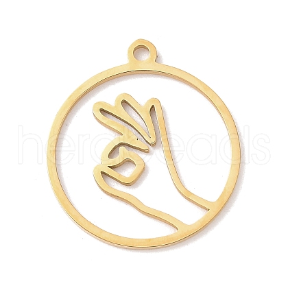 304 Stainless Steel Pendants STAS-Z131-01D-G-1