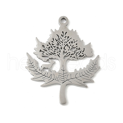304 Stainless Steel Pendants STAS-V016-15P-1