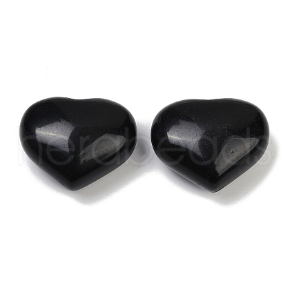 Mother's Day Gifts Heart Natural Obsidian Palm Stones G-C186-02I-1