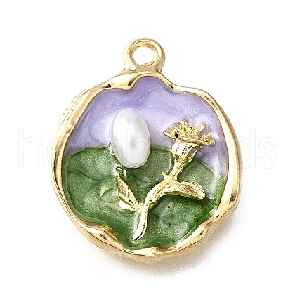 Alloy Enamel Pendants ENAM-K076-04B-G-1