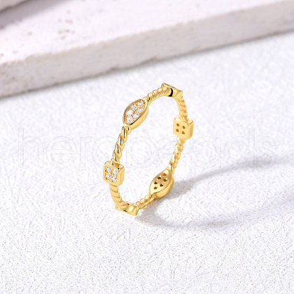 925 Sterling Silver Micro Pave Cubic Zirconia Stackable Finger Rings for Women SC5406-2-1