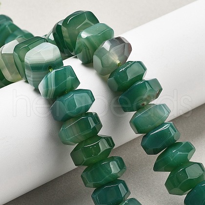 Natural Banded Agate Beads Strands G-K392-A17-1