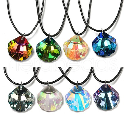 Waxed Cord Necklaces NJEW-P310-01P-1