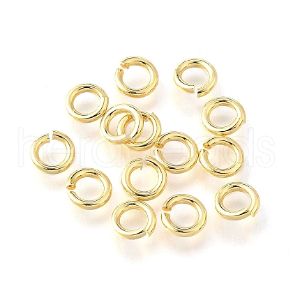 Brass Open Jump Rings KK-V007-004G-01-1
