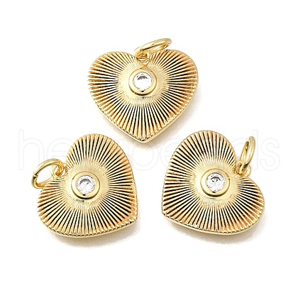 Brass Micro Pave Cubic Zirconia Pendants KK-U072-01B-G-1