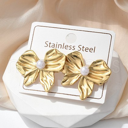 304 Stainless Steel Stud Earrings EJEW-S253-18G-1