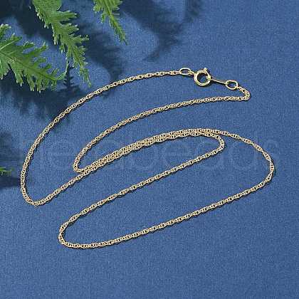 Brass Singapore Chain Necklaces for Women Men NJEW-Z068-10G-1