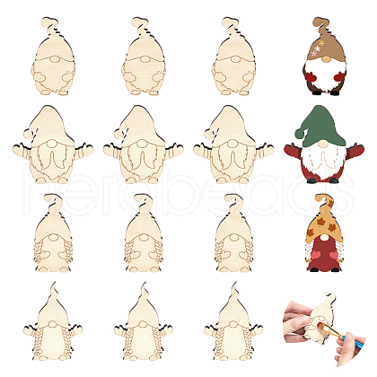 MAYJOYDIY US 1 Set Unfinished Wooden Cutouts DIY-MA0002-33-1