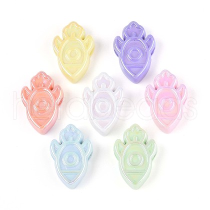 UV Plating Opaque Acrylic Beads OACR-T028-58-1