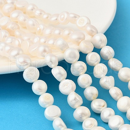 Natural Cultured Freshwater Pearl Beads Strands PEAR-P064-19K-05B-1