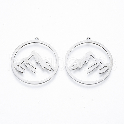 Non-Tarnish 304 Stainless Steel Pendants A-STAS-N090-LA911-1-1