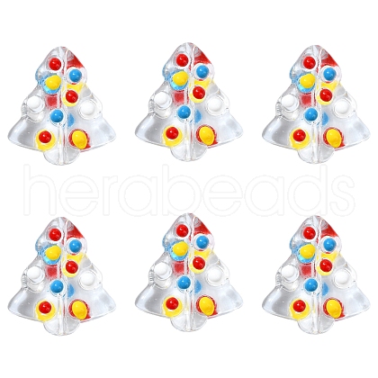 6Pcs Handmade Bumpy Glass Beads Strands LAMP-FS0001-16F-1