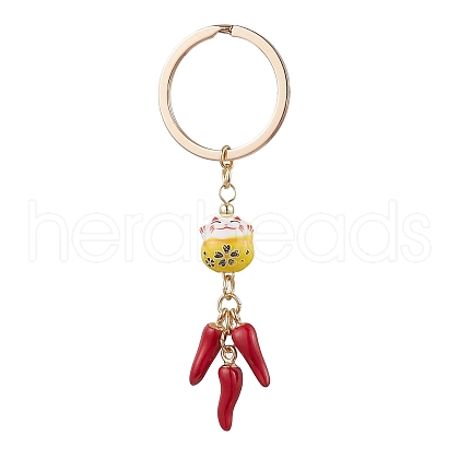 Porcelain & Alloy Enamel Keychain KEYC-JKC01156-01-1